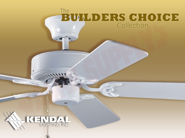 Photo 2 of AC6842-WH : Kendal Lighting Builders Choice, 42 Ceiling Fan, White