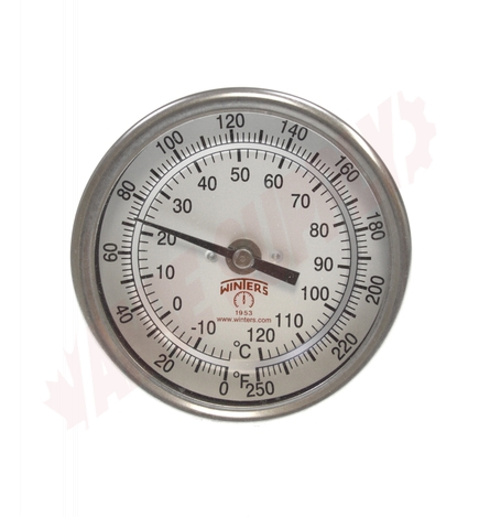 Photo 2 of TBM30040B8 : Winters TBM Bi-Metal Thermometer, 3, 0-250°F