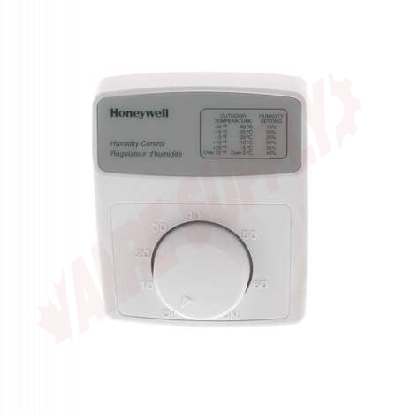 Photo 2 of H8908B1002 : Honeywell Home Humidistat, Duct/Wall Mounting, 24V White