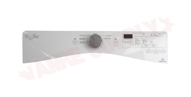 Photo 2 of W10919207 : Whirlpool Dryer Control Panel, White