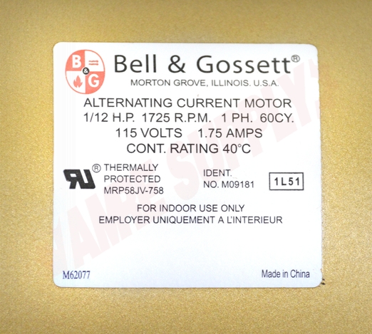 Photo 9 of 106197 : Bell & Gossett 1/12HP Series 100 BNFI Circulator Pump, Bronze, Lead Free
