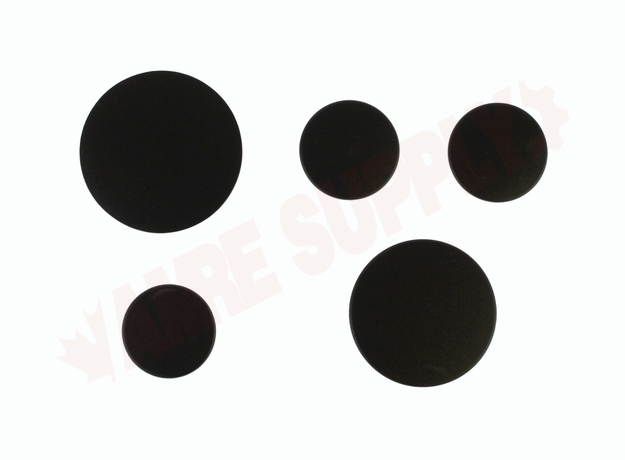 Photo 1 of W10876582 : Whirlpool W10876582 Range Surface Burner Cap Set, Black