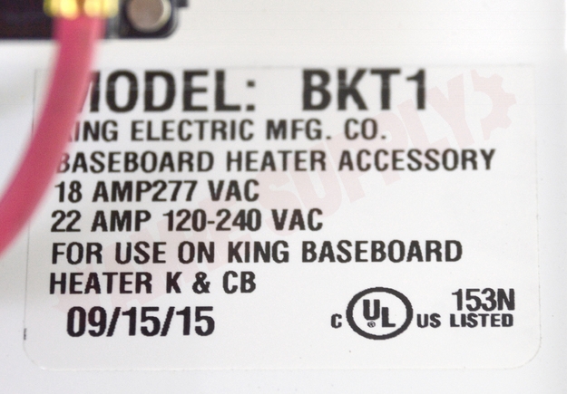 Photo 8 of BKT1BW-TP : King Electric K Series Baseboard Heater Built-In Tamperproof Thermostat Kit, SPST