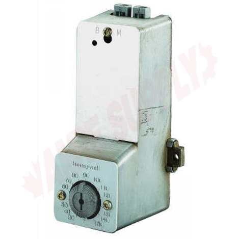 Photo 1 of LP920A1039 : Honeywell Temperature Controller, 0.011 SCFM (5.2 mL/s), Direct Acting, 2 Pipe, Remote Duct Mount, 3/8 x 5-1/4 Bulb, 5' Capillary, for Pneumatic Controls
