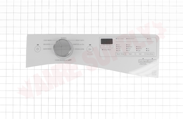 Photo 8 of W10911021 : Whirlpool Washer User Interface Assembly, White