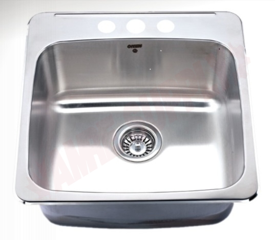 Photo 1 of OD2020-8 : Onex Drop-In Kitchen Sink, 1 Bowl, 3 Holes, Stainless Steel