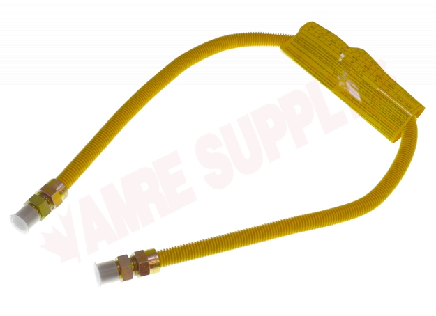 Photo 1 of ACS-375MM-36 : Universal Yellow Coated Stainless Steel Gas Connector 3/8 x 3/8 NPT, 36 Long
