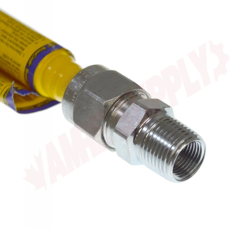Photo 2 of CSSC54-48 : Universal ProCoat Stainless Steel Gas Connector, 1/2 Yellow Tube With Fittings, 48