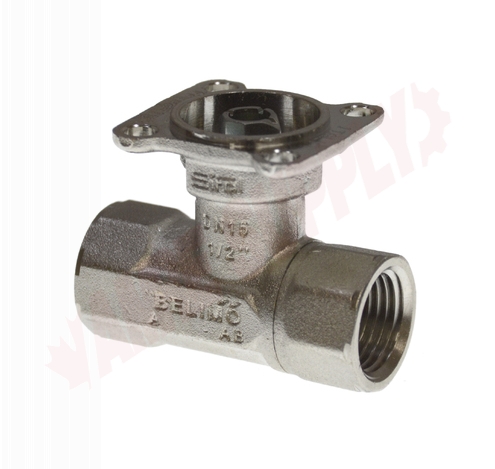 Photo 9 of B211B : Belimo 2-Way Actuator Valve Body Only 1/2 1.9 Cv Ch. Plated Brass Ball & Nickel Plated Brass Stem