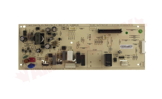 Photo 2 of W10881540 : Whirlpool Microwave Electronic Control Board