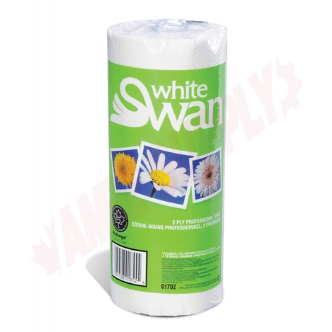 Photo 2 of 01702 : White Swan Professional Perforated Towel Roll, 2 Ply, 70 Sheets/Roll, 30 Rolls/Case