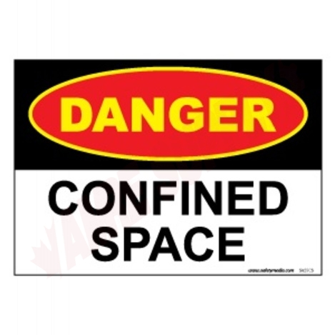Photo 1 of SA25CS : Safety Media Danger Confined Space Sticker, 10 x 7
