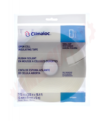 Photo 1 of CF12001 : Climaloc Foam Tape, White, 3/16 x 3/8 x 16.4'