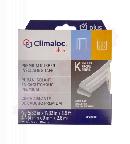 Photo 2 of CF22000 : Climaloc EPDM Foam Tape, White, 11/32 x 5/32 x 17'
