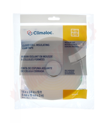 Photo 2 of CF12013 : Climaloc Foam Tape, White, 1/4 x 3/4 x 9.8'
