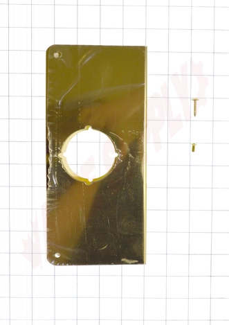 Photo 9 of 1-PB-CW : Don-Jo Cylindrical Lock Door Wrap, 4 x 9, Polished Brass