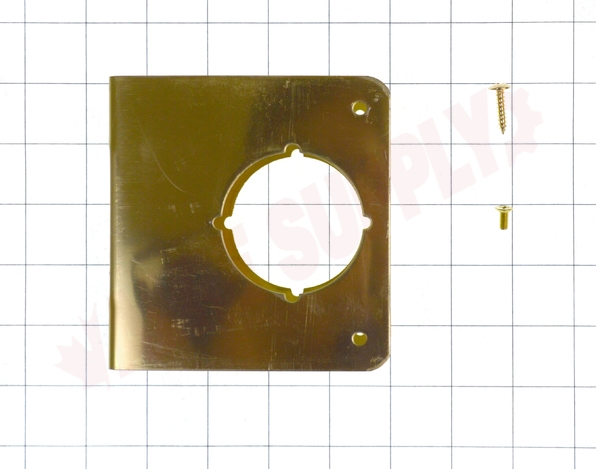 Photo 7 of 71-PB-CW : Don-Jo Cylindrical Lock Door Wrap, 4-1/4 x 4-1/2, Polished Brass