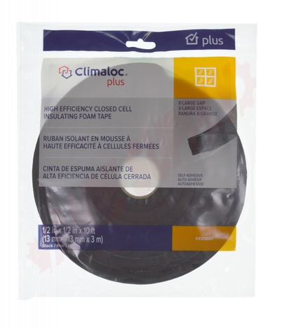 Photo 2 of CF21007 : Climaloc Sponge Rubber Tape, Black, 1/2 x 1/2 x 10'