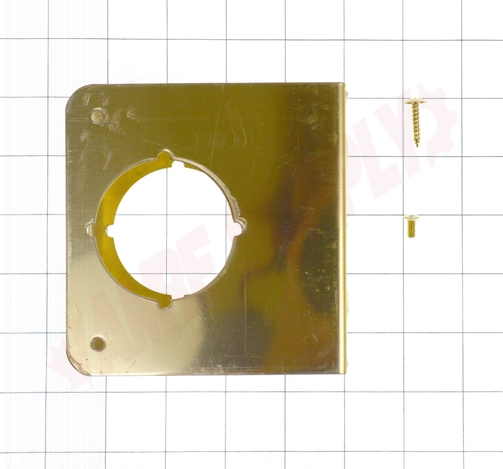 Photo 5 of 81-PB-CW : Don-Jo Cylindrical Lock Door Wrap, 4-1/4 x 4-1/2, Polished Brass