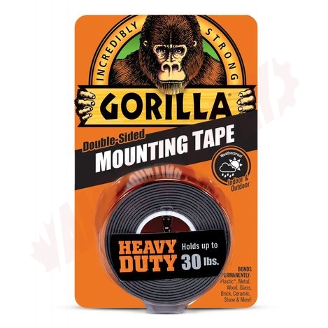 Photo 1 of 6155002 : Gorilla Double Sided Mounting Tape, Heavy Duty, Black, 1 x 60
