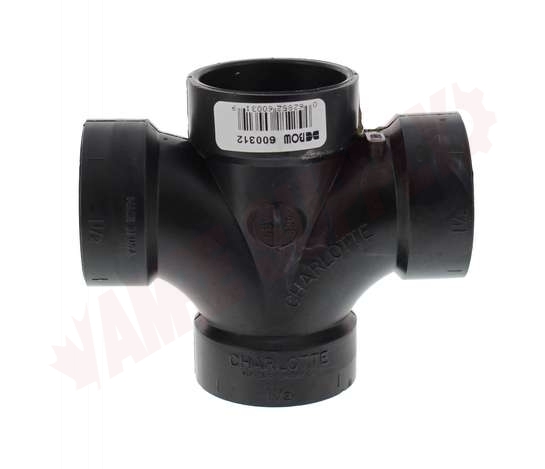 Photo 1 of 600312 : Bow 1-1/2 Hub Fit ABS Double Sanitary Tee