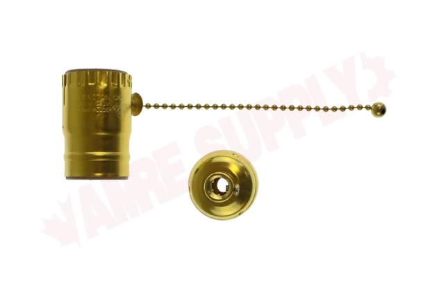 Photo 1 of 19980-PG : Leviton Brass Pull Chain Socket