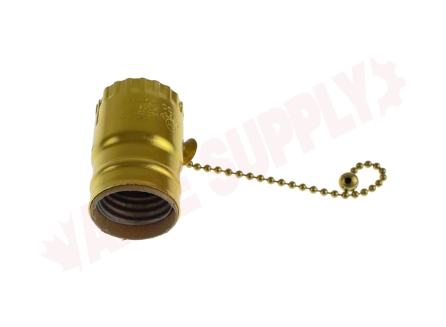 Photo 2 of 19980-PG : Leviton Brass Pull Chain Socket