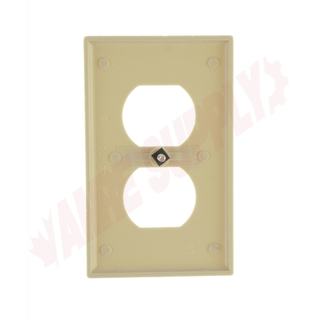 Photo 2 of 86003 : Leviton Duplex Receptacle Wall Plate, 1 Gang, Ivory