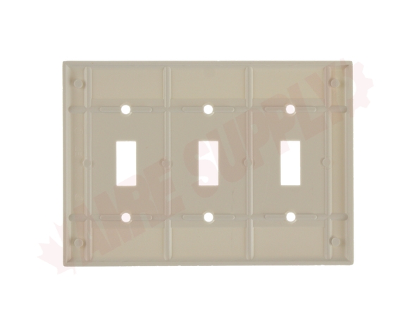 Photo 2 of 88011 : Leviton Toggle Switch Wall Plate, 3 Gang, White