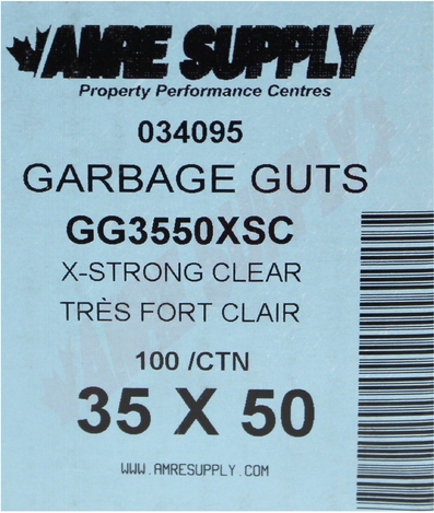Photo 3 of GG3550XSC : Polyethics Industries Clear Garbage Bags, 35 x 50 Extra Strength, 100/Case