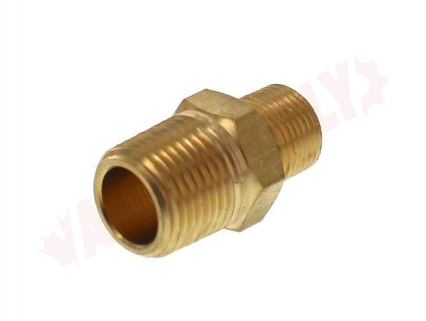 Photo 4 of 122-DC : Fairview 1/2 MPT x 3/8 MPT Brass Hex Nipple