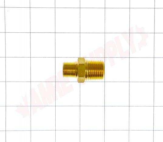 Photo 9 of 122-DC : Fairview 1/2 MPT x 3/8 MPT Brass Hex Nipple