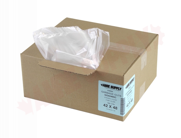 Photo 1 of GG4248SC : Polyethics Industries Clear Garbage Bags, 42 x 48, Strong Strength, 100/Case