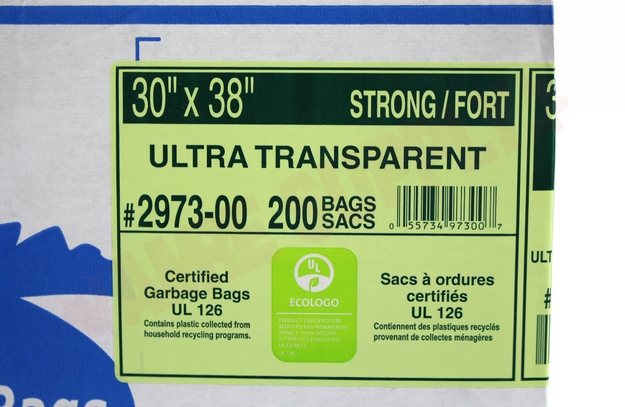 Photo 2 of 2973-00 : Ralston Clear Garbage Bags, 30 x 38, Strong Strength, 200/Case