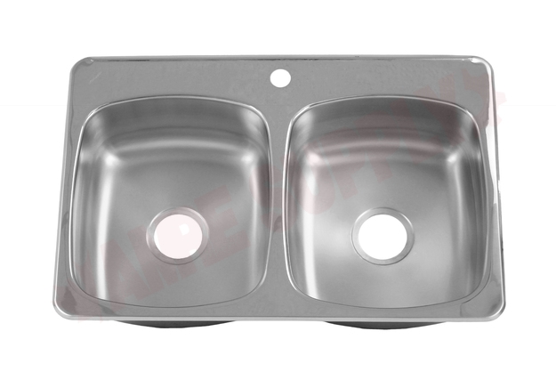 Photo 2 of JP700D71 : Novanni Pro Drop-In Kitchen Sink, 2 Bowls, 1 Hole, Stainless Steel