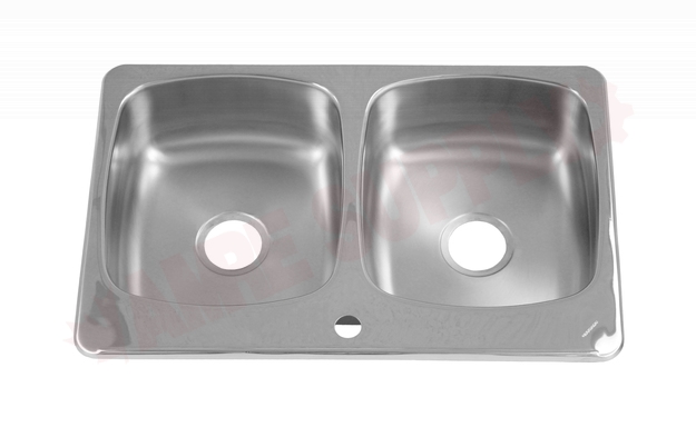Photo 3 of JP700D71 : Novanni Pro Drop-In Kitchen Sink, 2 Bowls, 1 Hole, Stainless Steel