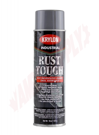 Photo 1 of R00879 : Krylon Industrial Rust Tough Rust Preventative Enamel, 15oz, Dark Machine Grey