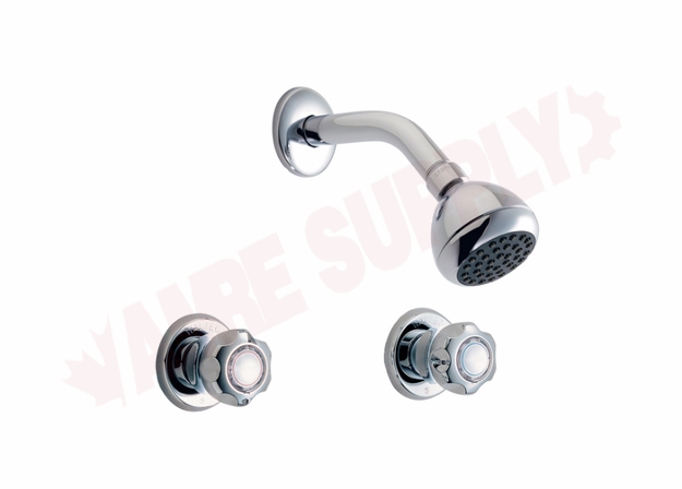 Photo 1 of 18F115 : Waltec 2 Handle Shower Faucet Trim Only, Chrome