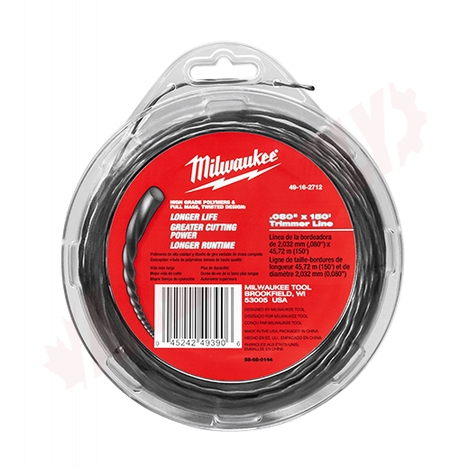 Photo 1 of 49-16-2712 : Milwaukee 0.080 x 150' String Trimmer Line