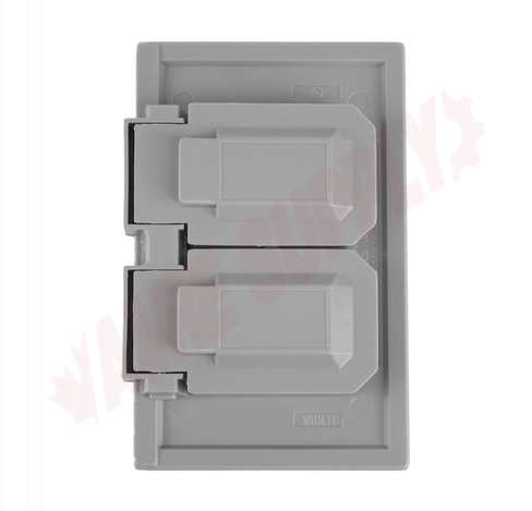 Photo 1 of 4976-GY : Leviton Outdoor Weather-Resistant Receptacle Cover, Nylon, Grey