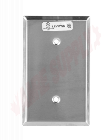 Photo 2 of 84019 : Leviton Blank Wall Plate, 1 Gang, Stainless Steel
