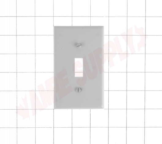 Photo 3 of 88001 : Leviton Toggle Switch Wall Plate, 1 Gang, White