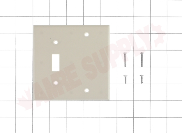 Photo 6 of 88006 : Leviton 1 Toggle / 1 Blank Combo Wall Plate, 2 Gang, White