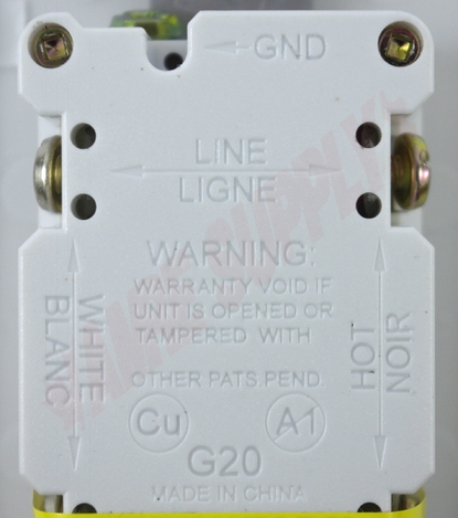 Photo 10 of GFNT1-W : Leviton SmartlockPro Self-Test Ground Fault Current Interrupter (GFCI), 15A, Lit, White