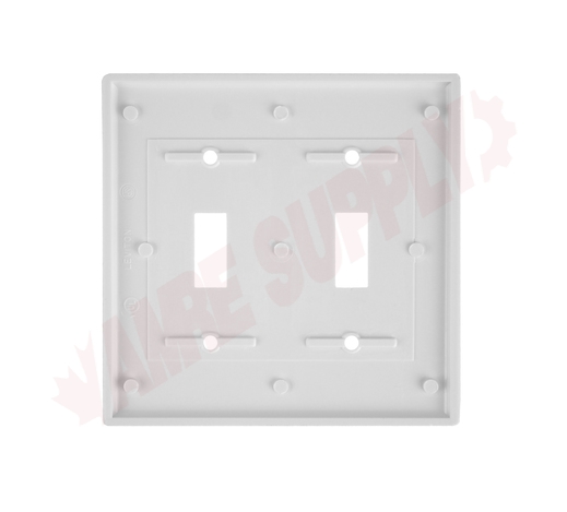 Photo 3 of 88009 : Leviton Toggle Switch Wall Plate, 2 Gang, White