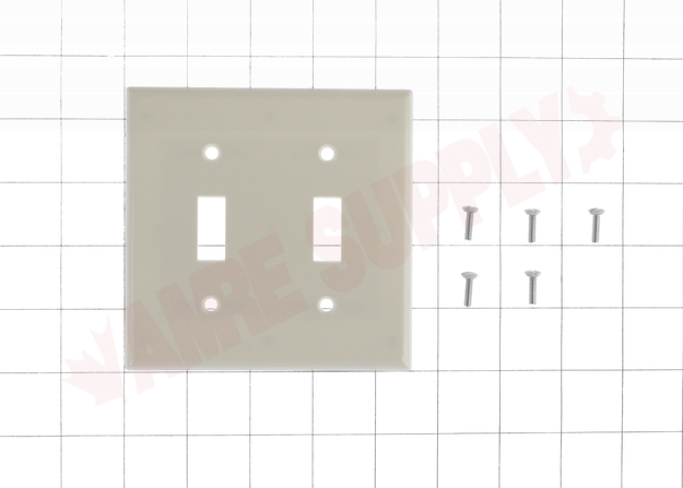 Photo 6 of 88009 : Leviton Toggle Switch Wall Plate, 2 Gang, White