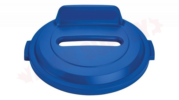 Photo 2 of 2018169 : Rubbermaid BRUTE Paper Recycling Slot Lid, Blue, 32 gal.