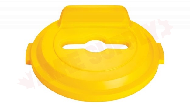 Photo 2 of 2018213 : Rubbermaid BRUTE Mixed Recycling Lid, Yellow, 32 gal.