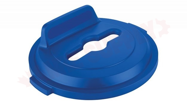 Photo 1 of 2018215 : Rubbermaid BRUTE Mixed Recycling Lid, Blue, 32 gal.