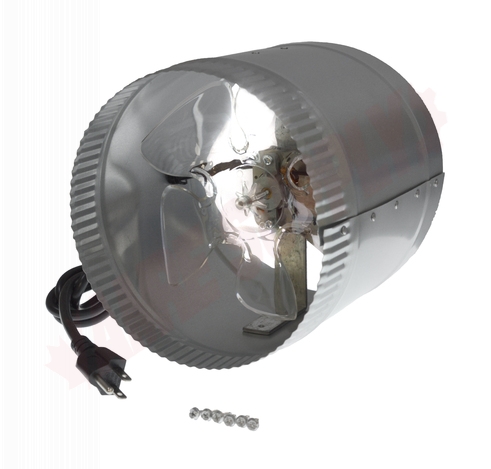 Photo 9 of T9-DB208C : In-Line Duct Booster Fan, 8 Dia, 500 CFM, 115V, with Cord